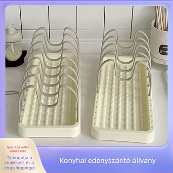 Többfunkciós, leválasztható edénytartó állvány a konyhába – leeresztés és tárolás tányérok és evőeszközök számára