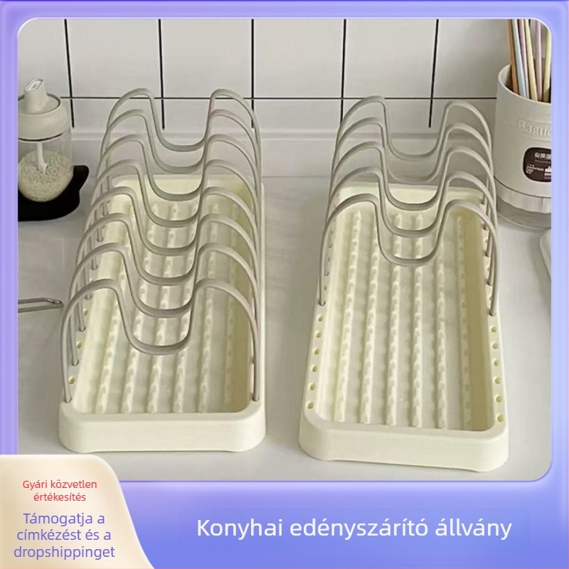 Többfunkciós, leválasztható edénytartó állvány a konyhába – leeresztés és tárolás tányérok és evőeszközök számára