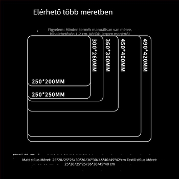 Üveg egérpad lekerekített sarkokkal, matt csúszásmentes felület, USB hub, kétoldalas