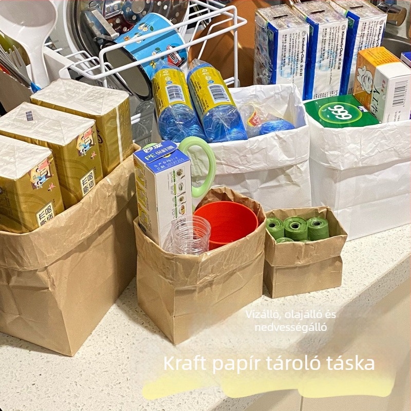 Ülés közti tároló – Kraft papír, 2L kapacitás, penészedés elleni, vízálló, hordozható asztali szervező