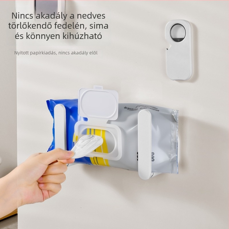 Mágneses oldalsó tároló hűtőhöz fóliához és konyhai papírtörlőhöz, falra szerelhető