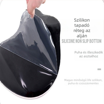 Kis szilikon egérpad csuklótámogatással, rajzfilm-stílusú, hőtranszfer nyomtatás.