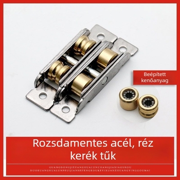 Csúszó ajtó görgő, régi dizájn, rozsdamentes acél, típus 88-80, használatra csúszó ajtókhoz és ablakokhoz