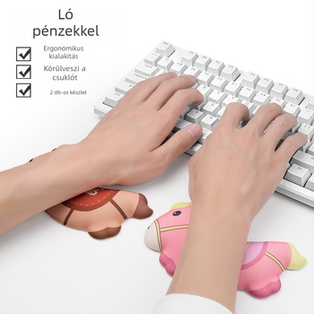Kis gél csuklótámaszos egérpad – hőátviteles kivitel, Japán minimalista dizájn