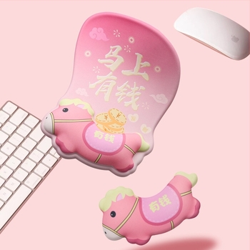 Kis gél csuklótámaszos egérpad – hőátviteles kivitel, Japán minimalista dizájn