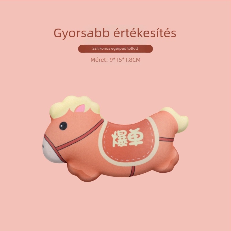 Kis gél csuklótámaszos egérpad – hőátviteles kivitel, Japán minimalista dizájn