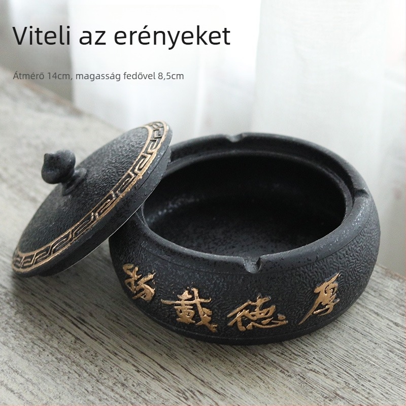 Fedeles kerámiából készült hamutál, Morning xiang, új kínai stílus, dekoratív és tároló funkcióval