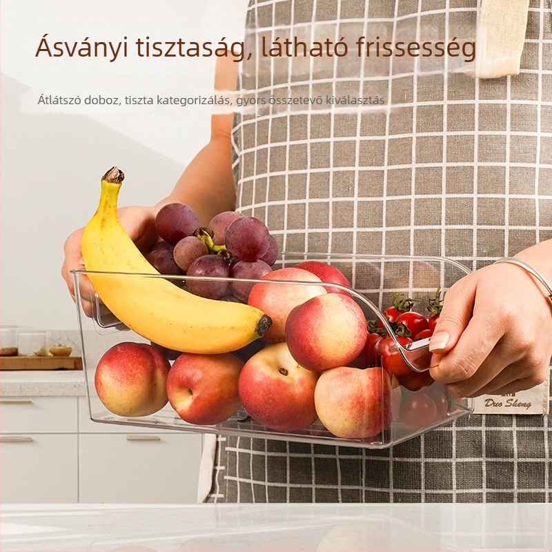 Hűtőszekrény tároló doboz, fióktípus, műanyag, modern egyszerű stílus