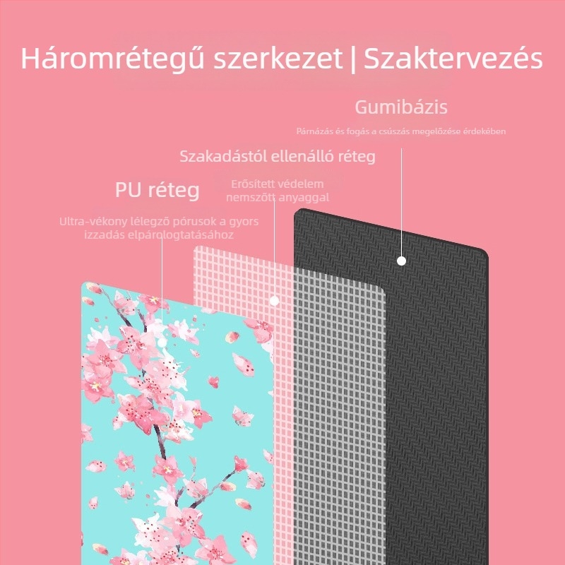Jógamatrac természetes gumi alapanyagból, rajzfilm mintával, alkalmas más labdajátékokhoz