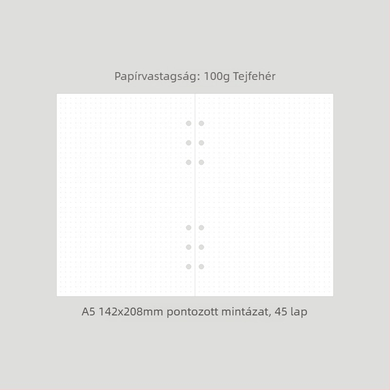 Monroe A5A6 töltőbetét noteszhez, A5 belső, 45 oldal, 6 lyuk
