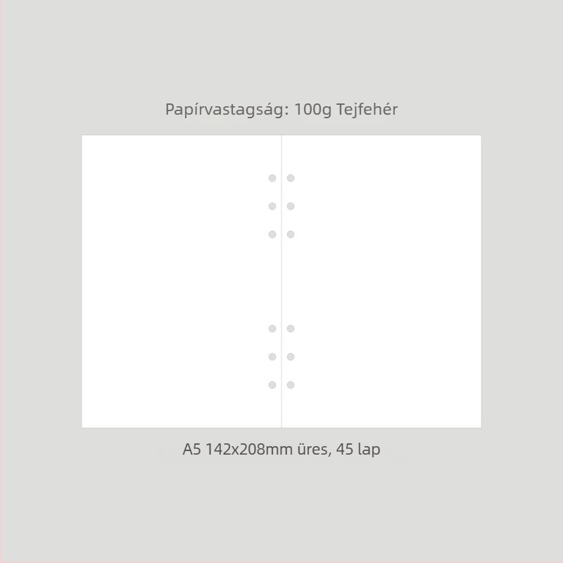 Monroe A5A6 töltőbetét noteszhez, A5 belső, 45 oldal, 6 lyuk