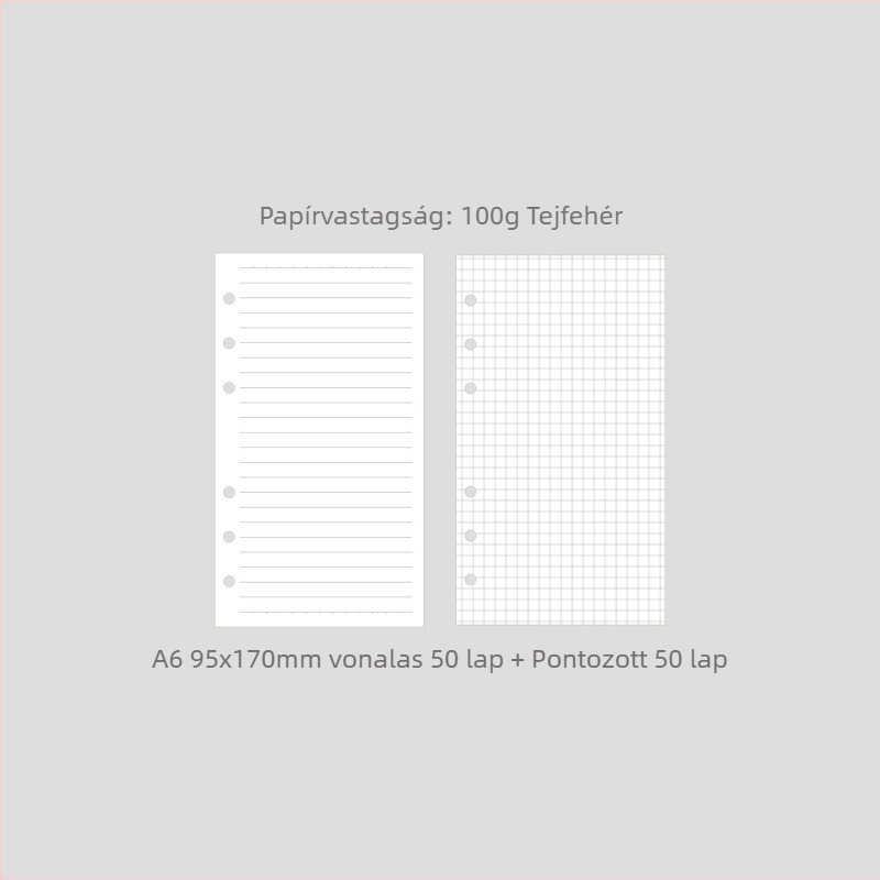 Monroe A5A6 töltőbetét noteszhez, A5 belső, 45 oldal, 6 lyuk