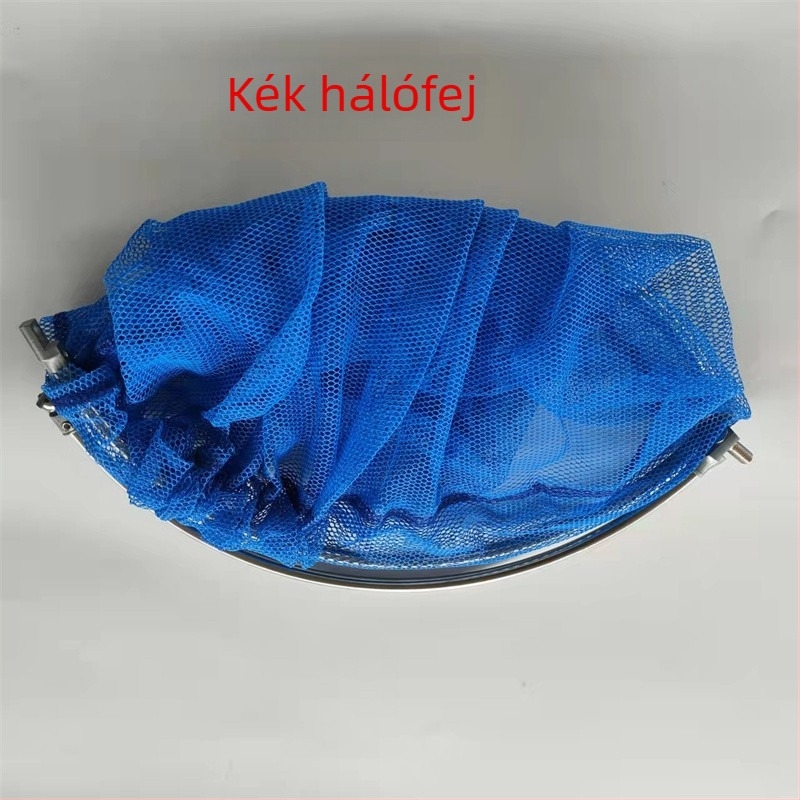 Összecsukható horgász hálófej ragasztóval bevont hálóval, finom háló, zseb gyűrűvel, anti-akadási dizájn