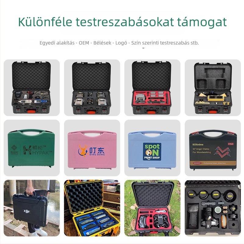 Fényképészeti felszerelés tároló doboz - vízálló, ütésálló, nagy kapacitású, multifunkcionális, hordozható védődoboz
