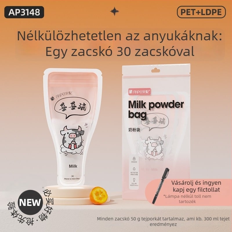 Tejpor tároló és adagoló zacskók doboz rekeszekkel, hordozható, zárva a frissesség megőrzése érdekében; Safety márka; tömeg 0,11 kg; vonalkód 6921140831481