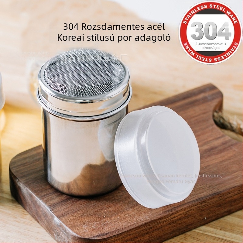 304 rozsdamentes acél porcső szitával – szilárd fűszerekhez, háztartási fűszeres üveg