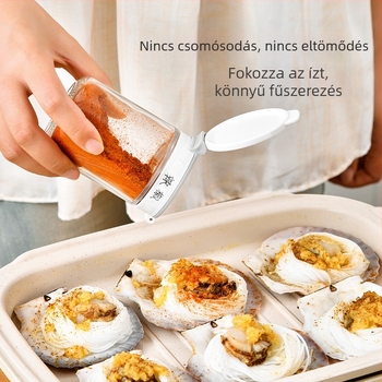 SP SAUCE fűszertartó dupla fedéllel és nagy nyílással kültéri grillhez és otthoni konyhához