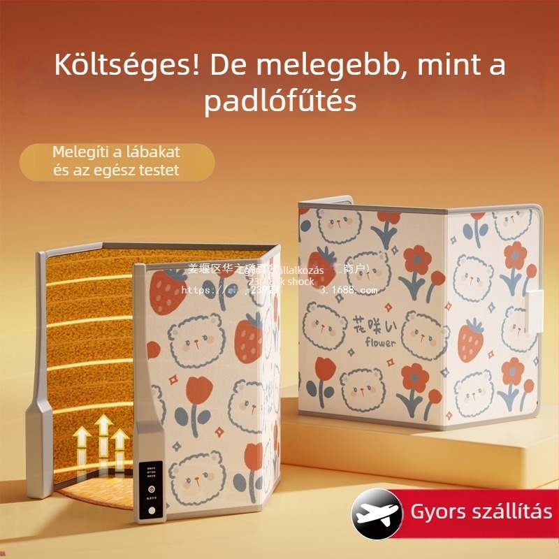 USB-s fűtő talpbetét – valódi bőr felső, papucs/otthoni cipő, irodai és otthoni használatra, férfiaknak