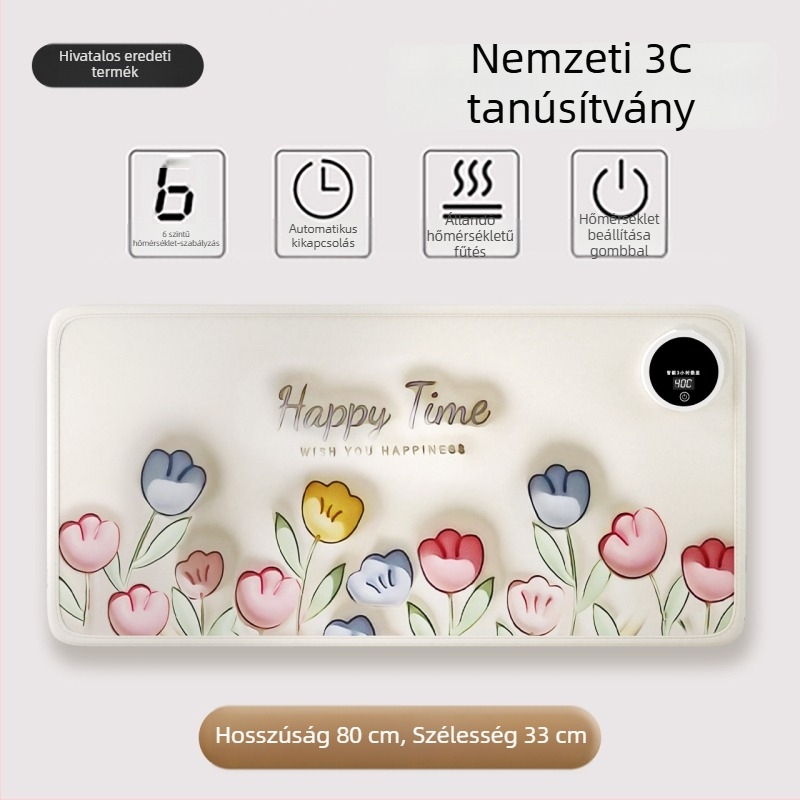 USB-s fűtő talpbetét – valódi bőr felső, papucs/otthoni cipő, irodai és otthoni használatra, férfiaknak