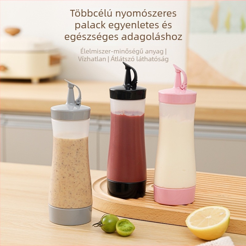 Műanyag adagoló üveg folyékony fűszerekhez, nyomtatott logóval