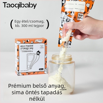 Taoqibaby Egyszer használatos bébi tápszer tasakok, osztott tasakok, hordozható zárható tasakok a frissesség megőrzéséért, antibakteriális, 30 tasak/csomag