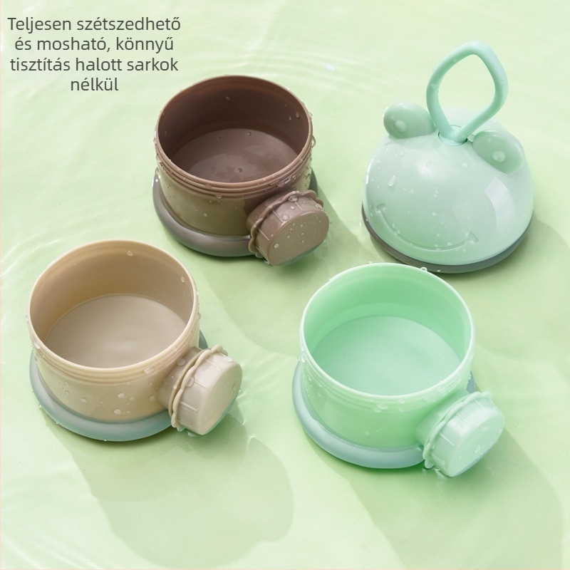 Little Sugar Boy bébi tejpor tároló doboz, hordozható, több rekeszes kialakítás, nagy kapacitású, 0–3 éveseknek