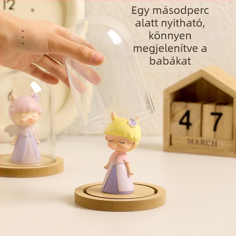 SBSNH-XX1 figurák tároló doboza, PET műanyagból, átlátszó porvédő fedél, 2.5 L kapacitás