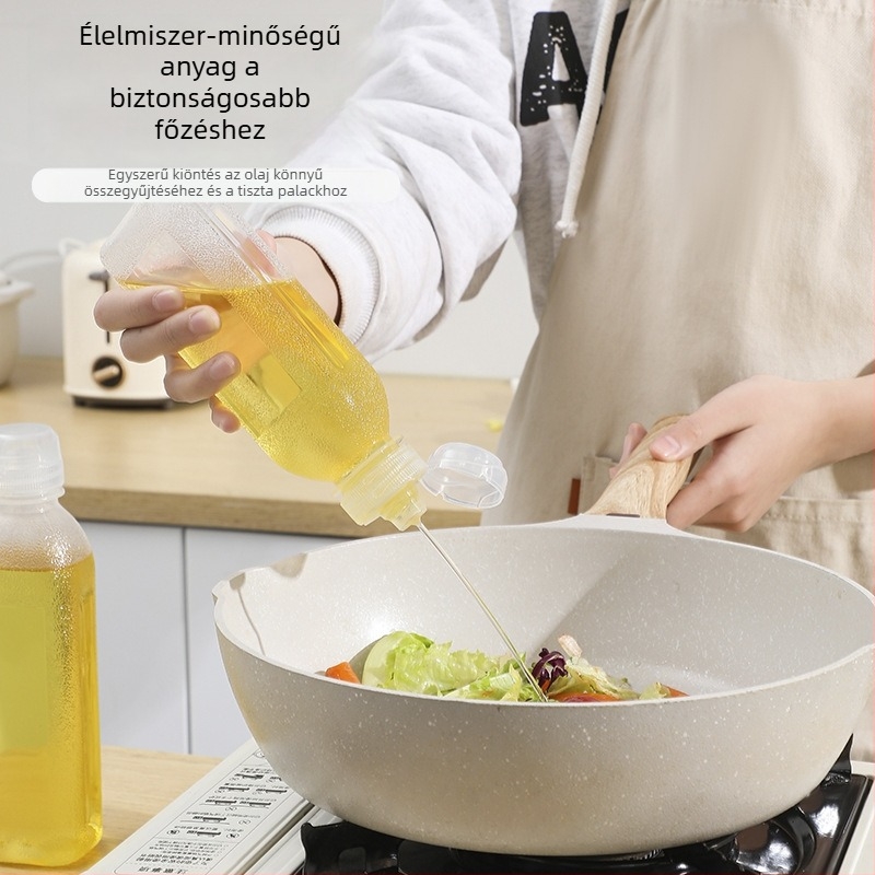 Weiquan PP5 kontrollált mennyiségű olajtartó üveg szezámolajhoz, főzőborhoz, szójaszószhoz, ecethez és fűszerekhez – konyhai olajtartó kanna