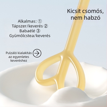 Elektromos tejpor keverő csecsemőknek, dupla végű keverő, tároló doboz, batéria, antibakteriális PP anyag (99.9%)