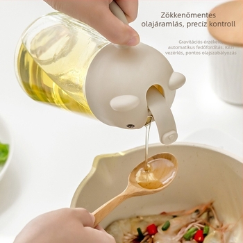 Üveg olajtartó automatikus nyitás-zárás, modern minimalista stílus