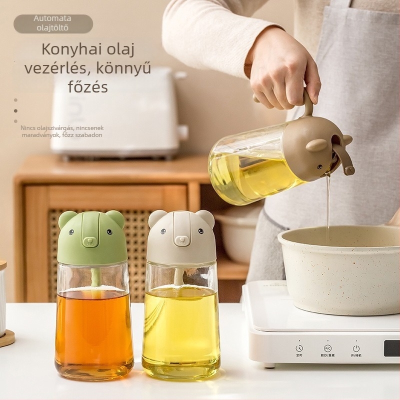 Üveg olajtartó automatikus nyitás-zárás, modern minimalista stílus