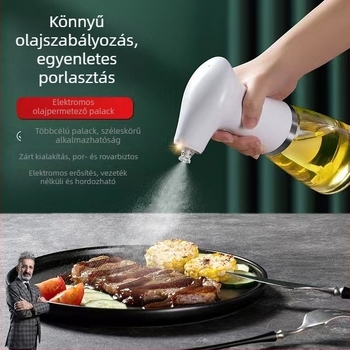 Konyhai elektromos olajspray, grillhez, atomizáló, olaj- és ecetpalack