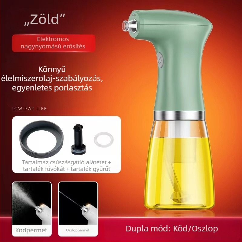 Konyhai elektromos olajspray, grillhez, atomizáló, olaj- és ecetpalack