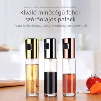Üveg nyomásos olajspray-palack konyha- és grill-hez – olaj- és ecet permetező