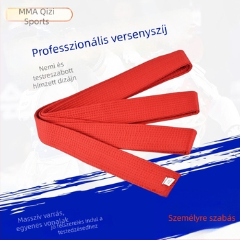 Taekwondo/Judo verseny- és osztályozó öv, pamut, mintázat csíkos vagy egyszínű, bélés pamut, alkalmas edzésre és harcművészetekhez