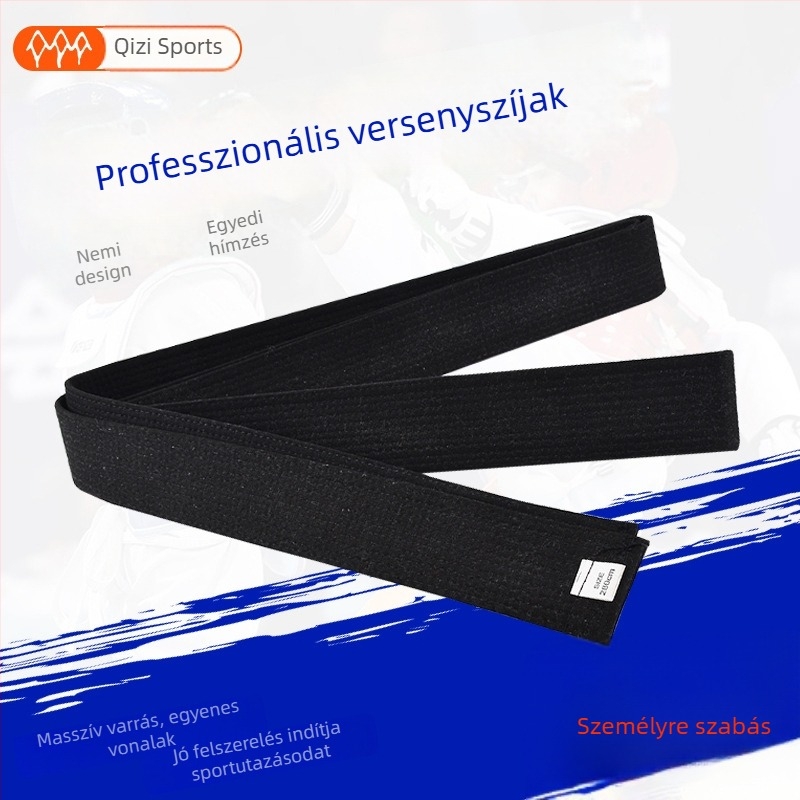 Taekwondo/Judo verseny- és osztályozó öv, pamut, mintázat csíkos vagy egyszínű, bélés pamut, alkalmas edzésre és harcművészetekhez