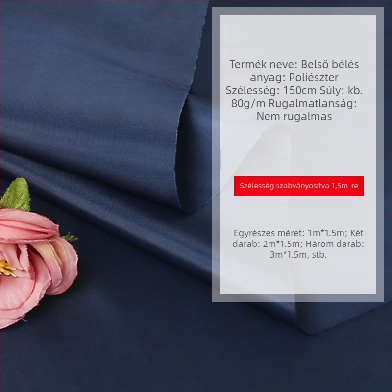 Taft anyagú belső bélés kabátokhoz és táskákhoz — belső anyag ruházathoz; Cikkszám aADb7hGS; Saját márka: Igen