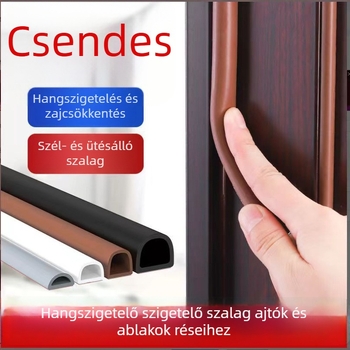 Szilikon ajtó- és ablakszigetelések, öntapadós, hangszigetelő, kopásálló, keménység 65, Qunwo márka