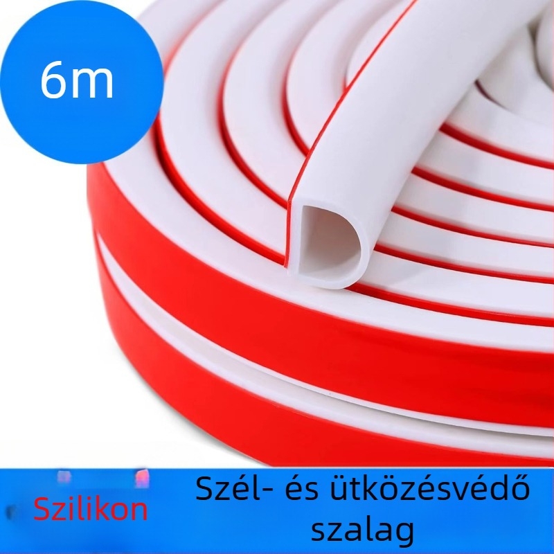 Szilikon ajtó- és ablakszigetelések, öntapadós, hangszigetelő, kopásálló, keménység 65, Qunwo márka