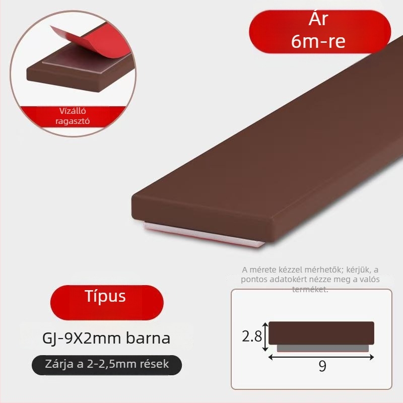 Szilikon ajtó- és ablakszigetelések, öntapadós, hangszigetelő, kopásálló, keménység 65, Qunwo márka