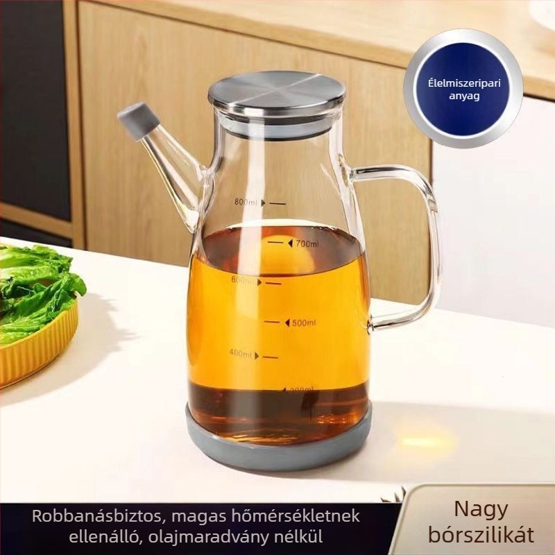 Konyhai olajtartó üveg, szivárgásmentes, nagy kapacitású, szója- és ecetszószhoz