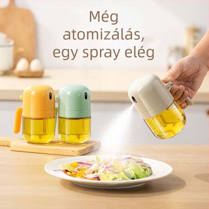 PP-anyagú olajspray palack, szivárgásmentes kialakítás, modern minimalist stílus, nyomásos injektáló funkció