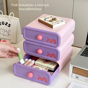 Fiókos kozmetikai rendező, akril, nordic stílusú íróasztalhoz