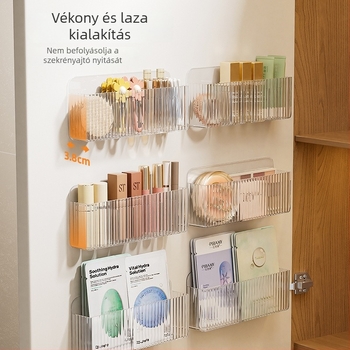 Tükör tároló szekrény — falra szerelhető, PS anyag, 1 L kapacitás, modern minimalist stílus, geometriai mintázat
