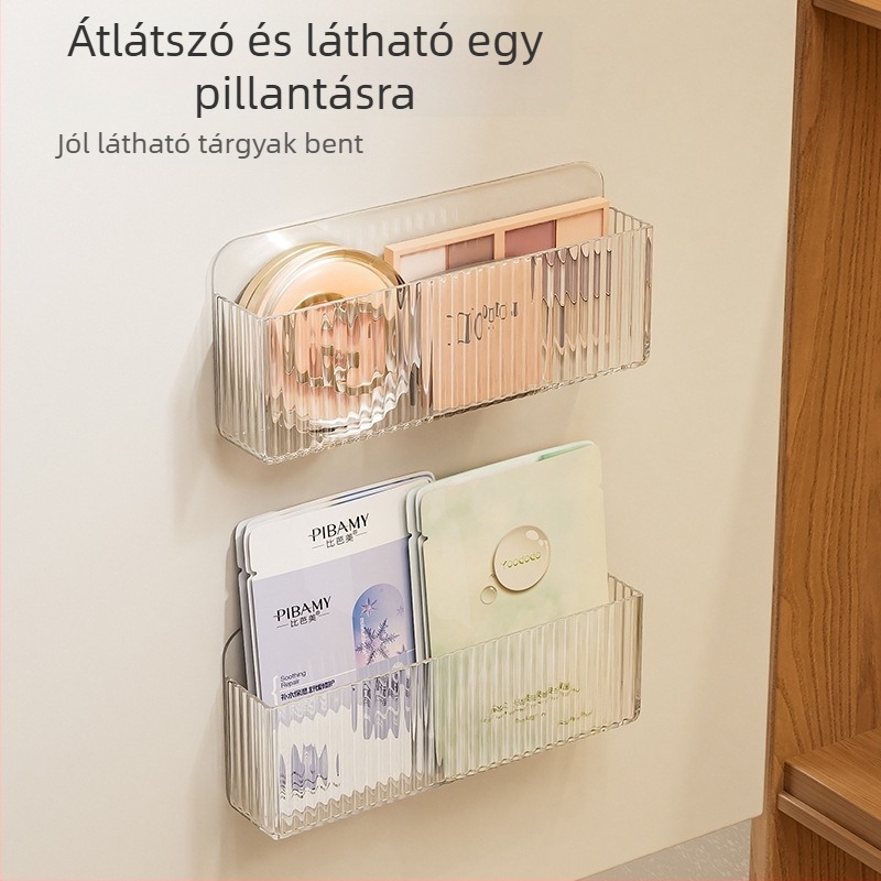 Tükör tároló szekrény — falra szerelhető, PS anyag, 1 L kapacitás, modern minimalist stílus, geometriai mintázat