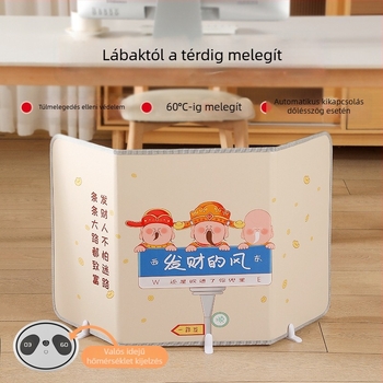 Irodai lábmelegítő, konnektoros fűtés, mechanikus távirányítóval, univerzális kompatibilitás