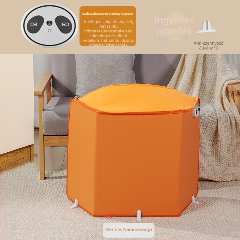 Irodai lábmelegítő, konnektoros fűtés, mechanikus távirányítóval, univerzális kompatibilitás