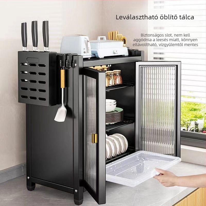 Edények szárítóállványa – szénacélból, modern minimalista stílus, pult melletti tároló, 2017 ősz