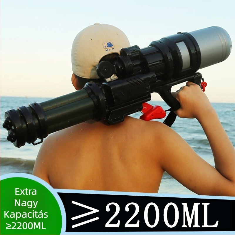 Gyerekeknek szánt vízipisztoly — műanyag, 2800 ml kapacitás, PP csomagolás, 7–14 éveseknek
