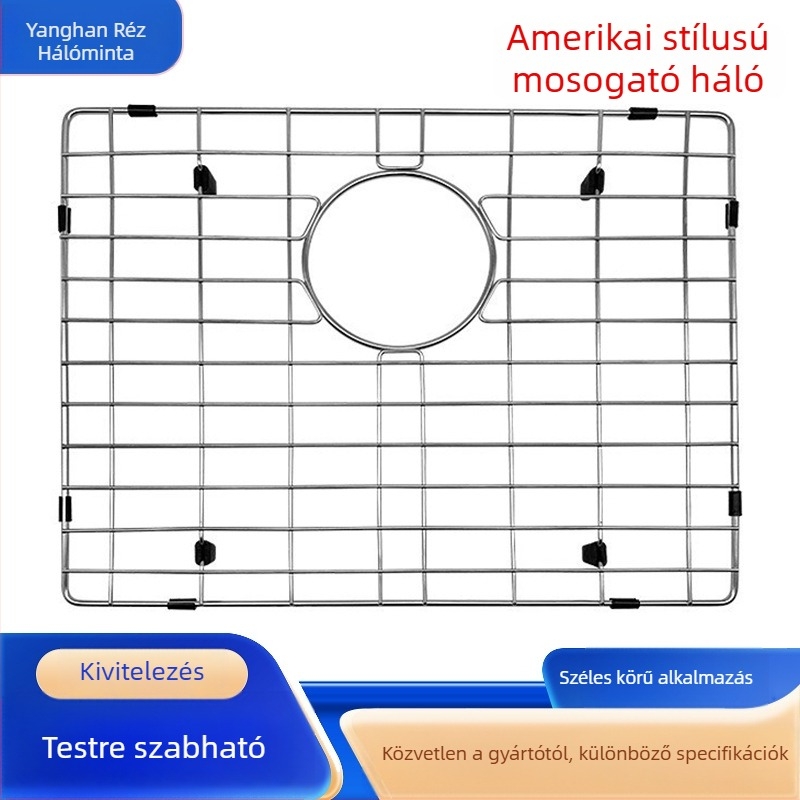 Konyhai leeresztő rács 304 rozsdamentes acélból, telepítés nélkül, leeresztési funkció, Hengshui, Kína